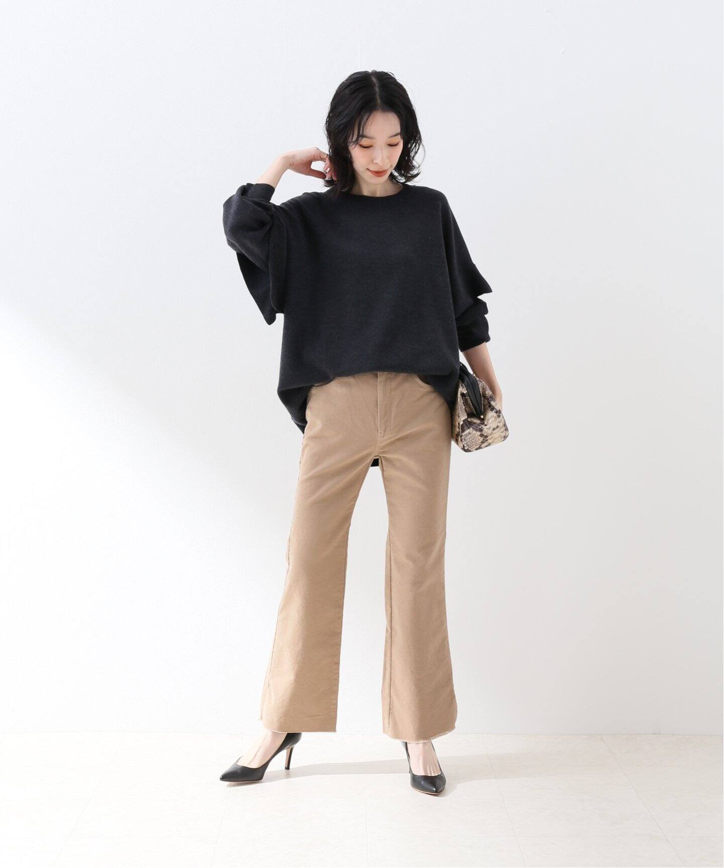 モールスキンスリムフレアパンツ◇（その他パンツ）｜Spick and Span 