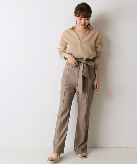 ハイウエストベルトパンツ U By Spick Span ユーバイスピックアンドスパン 公式のファッション通販 Baycrew S Store
