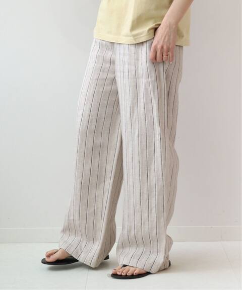 リネンストライプセミワイドパンツ Journal Standard Relume ジャーナルスタンダード レリューム 公式のファッション通販 Baycrew S Store