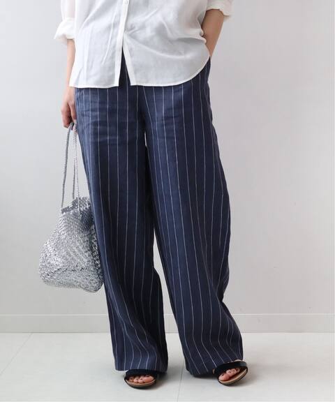 リネンストライプセミワイドパンツ Journal Standard Relume ジャーナルスタンダード レリューム 公式のファッション通販 Baycrew S Store