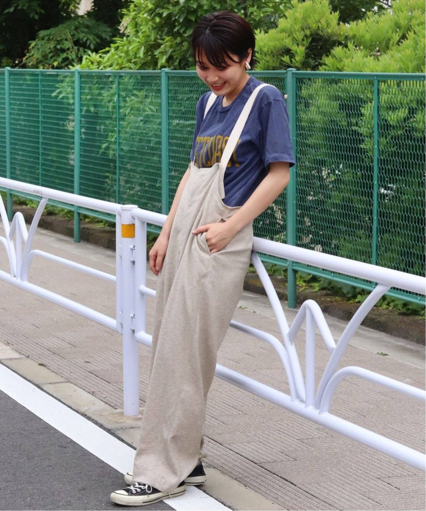 ジャーナルスタンダードレリュームコットンボイルドロストサロペットオールインワン JOURNAL STANDARD relume コットンボイルドロストサロペット