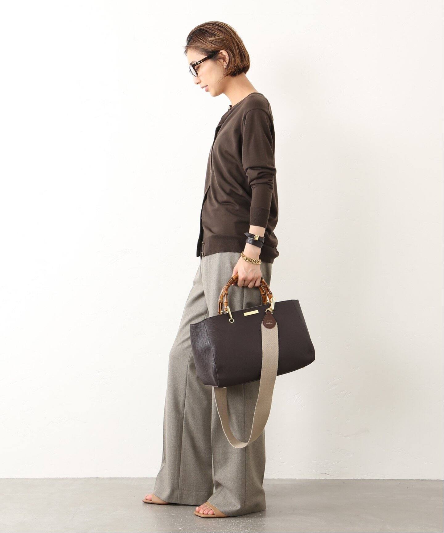 EVERYDAY I LIKE. FLARE パンツ(フラノ)|Deuxieme Classe 超格安 EVERYDAY I 36 ブラック Flare Slim 21ss LIKE カジュアルパンツ