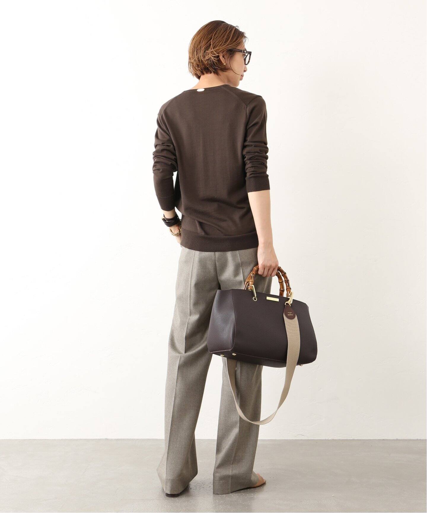 EVERYDAY I LIKE. FLARE パンツ(フラノ)|Deuxieme Classe 超格安 EVERYDAY I 36 ブラック Flare Slim 21ss LIKE カジュアルパンツ