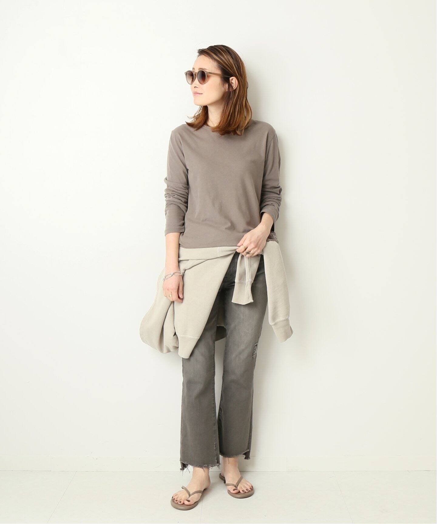 MOTHER GREY INSIDER CROP|Deuxieme Classe(ドゥーズィエム クラス MOTHER GREY INSIDER CROP|Deuxieme Classe(ドゥーズィエム クラス