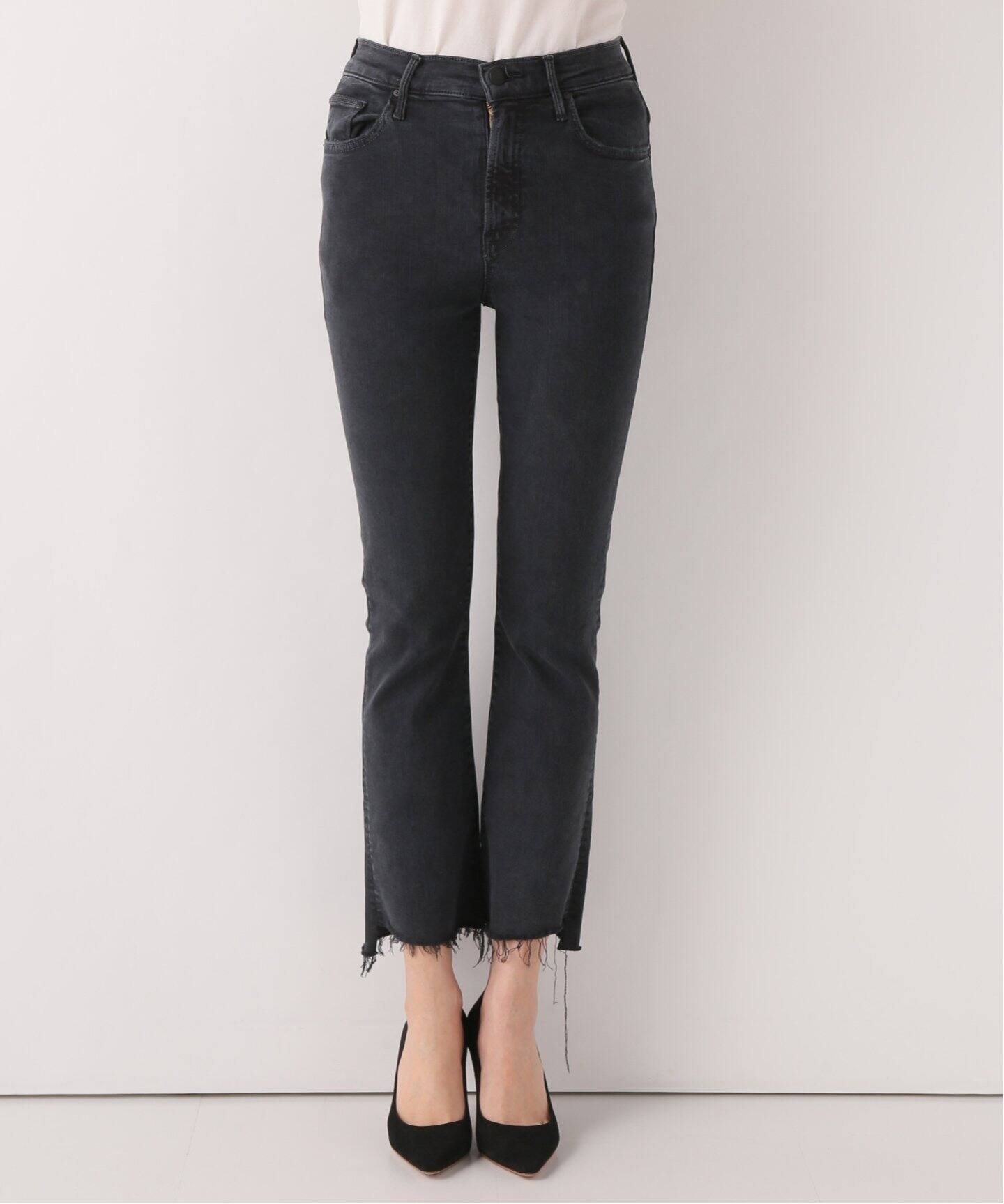 MOTHER/マザー】 FADED BLACK INSIDER CROP|Deuxieme Classe