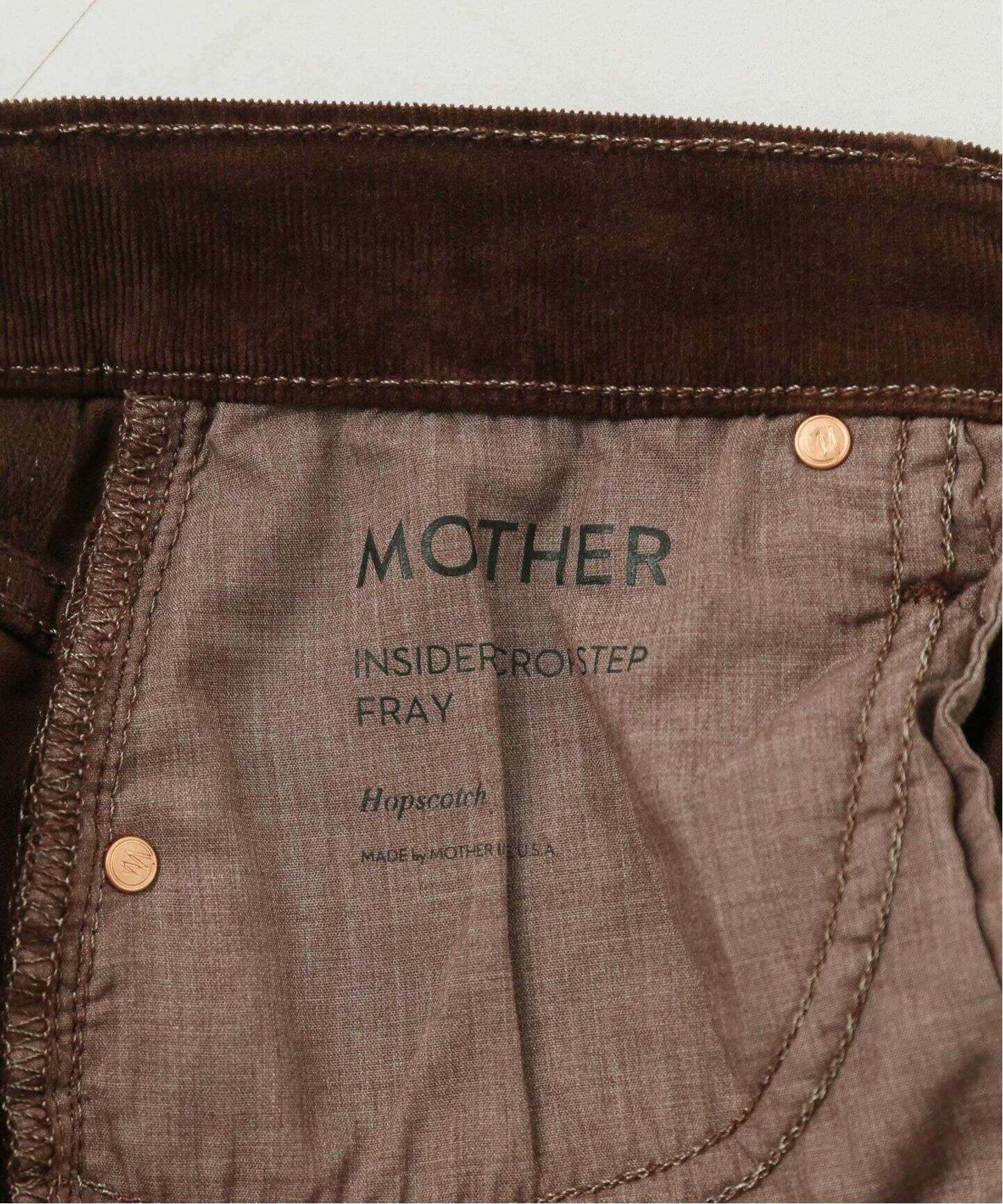 MOTHER/マザー】INSIDER CROP(コーデュロイ)|L'Appartement