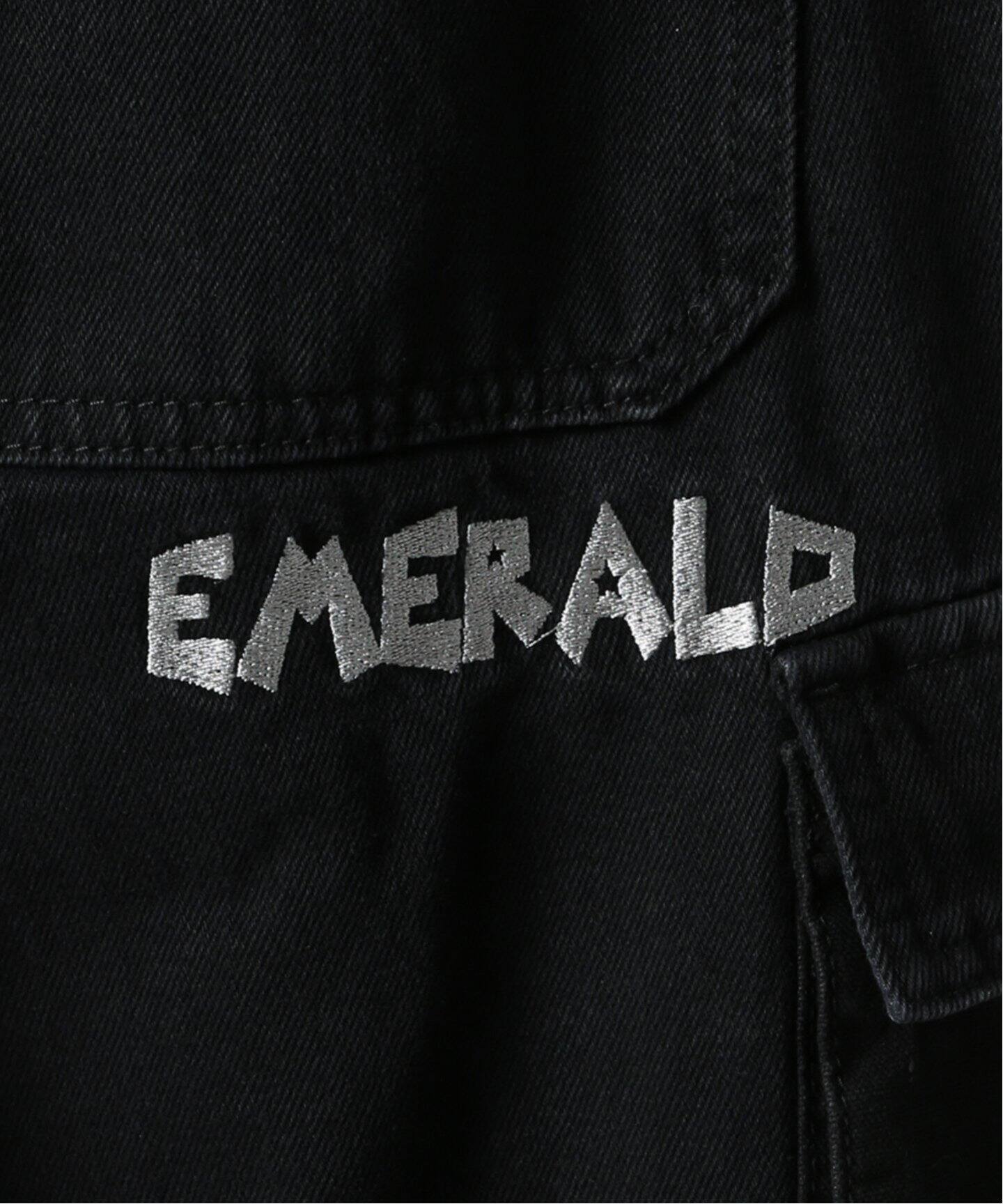 MAISON EMERALD/メゾン・エメラルド】LOOSE WASHED STITCHING JEANS MAISON EMERALD ダメージフレアデニムラッパー着用