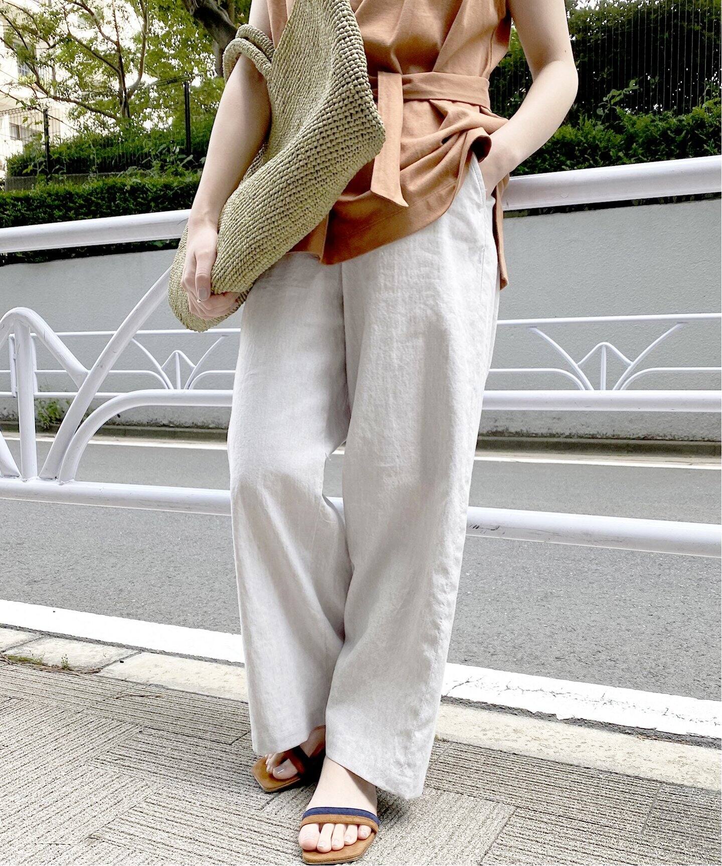 IENA リネンコットンワイドパンツ サイズ34