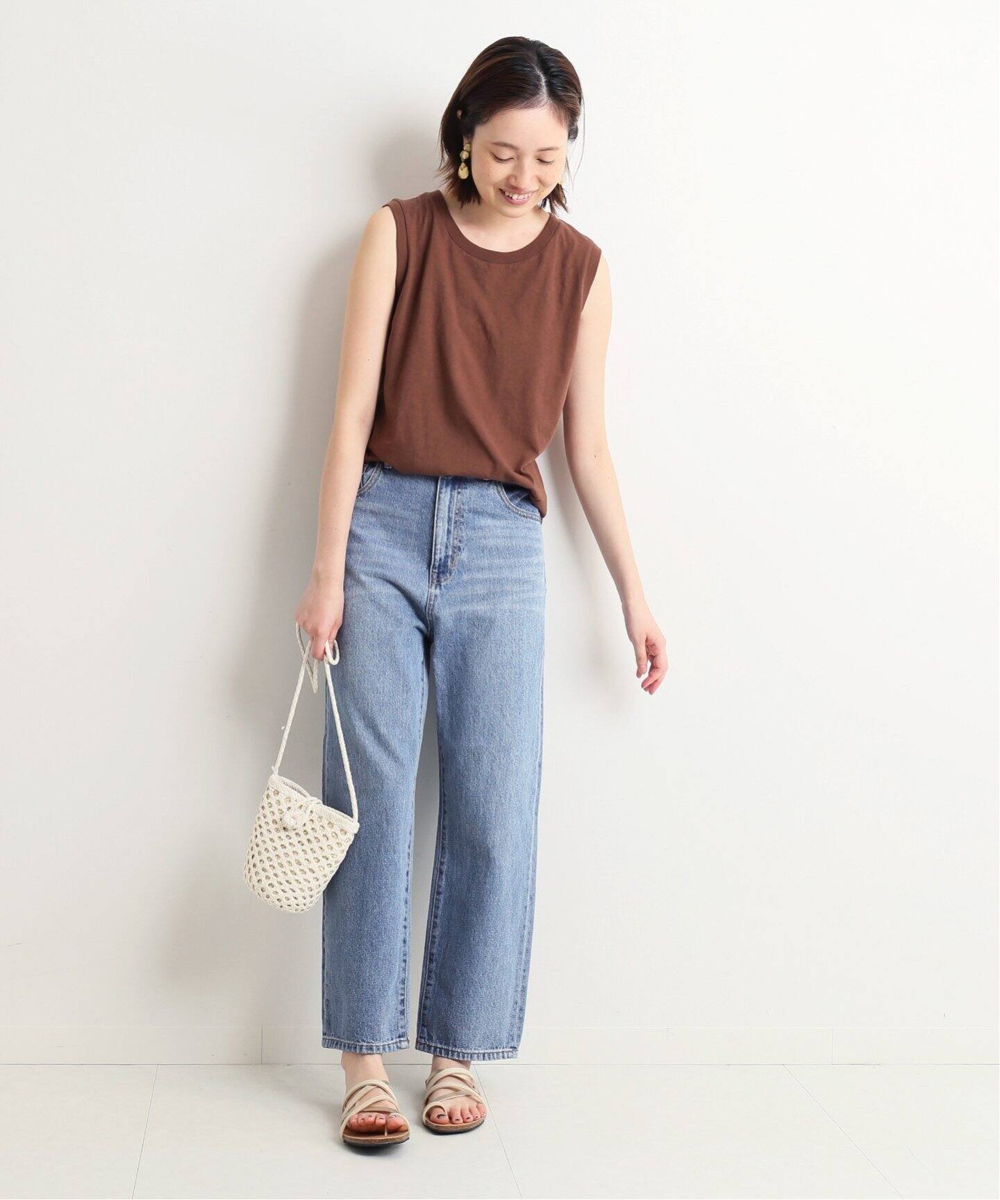 残りわずか Celine ハイウエスト コットン ストレート ジーンズ ブルー 2021超人気 Studenjoy Com