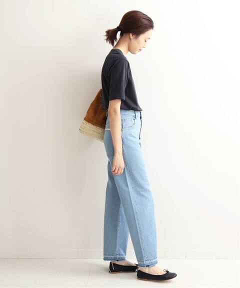 Le Denim カットオフハイウエストストレートデニムパンツ Slobe Iena スローブ イエナ 公式のファッション通販 Baycrew S Store
