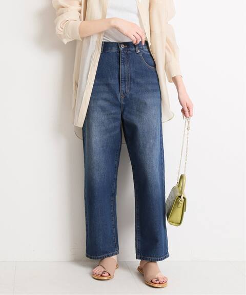 追加 Le Denim ハイウエストストレートデニムパンツ Slobe Iena スローブ イエナ 公式のファッション通販 Baycrew S Store