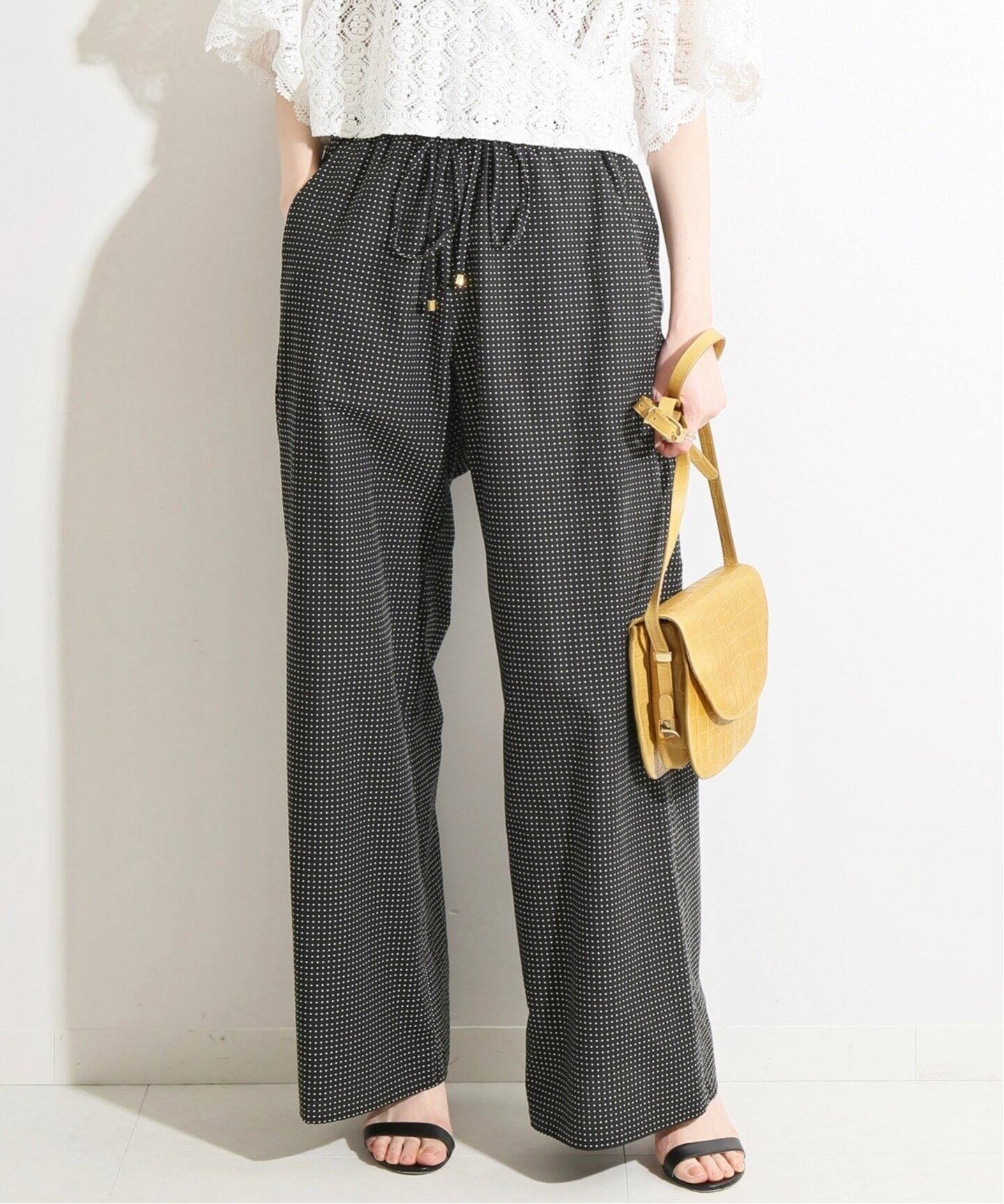 IENA LA BOUCLE ドットジャガード イージーパンツ◇|IENA(イエナ IENA LA BOUCLE ドットジャガード イージーパンツ◇|IENA(イエナ