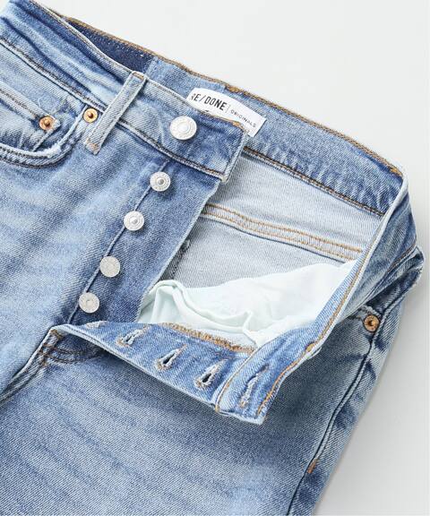 Re Done リダーン High Rise Stone Pipe Bk デニムパンツ Plage