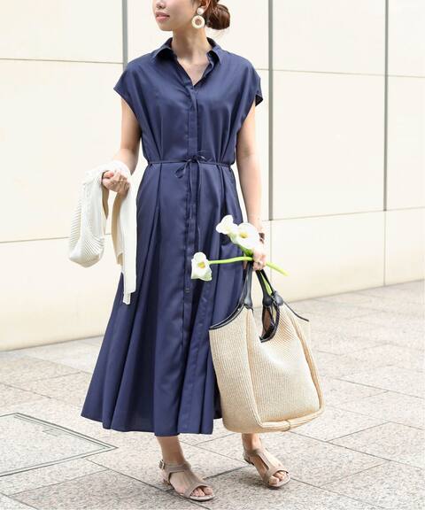 スパンローンフレアーワンピース La Totalite ラ トータリテ 公式のファッション通販 Baycrew S Store