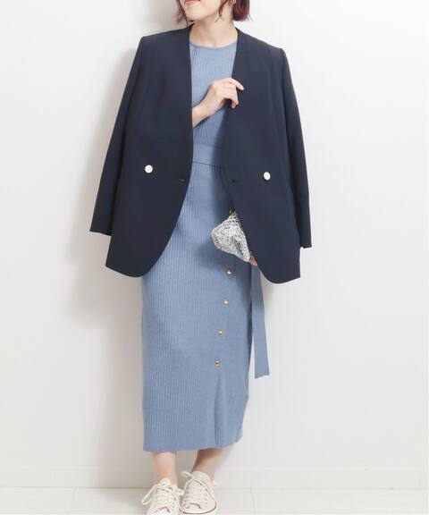 リブニット前ボタンワンピース La Totalite ラ トータリテ 公式のファッション通販 Baycrew S Store