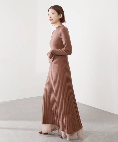ドットチュールスカート付きニットワンピース La Totalite ラ トータリテ 公式のファッション通販 Baycrew S Store