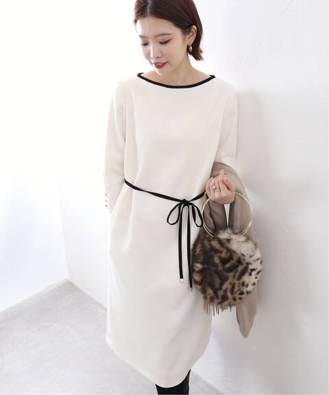 ダブルクロスタックスリーブバイカラーワンピース La Totalite ラ トータリテ 公式のファッション通販 Baycrew S Store