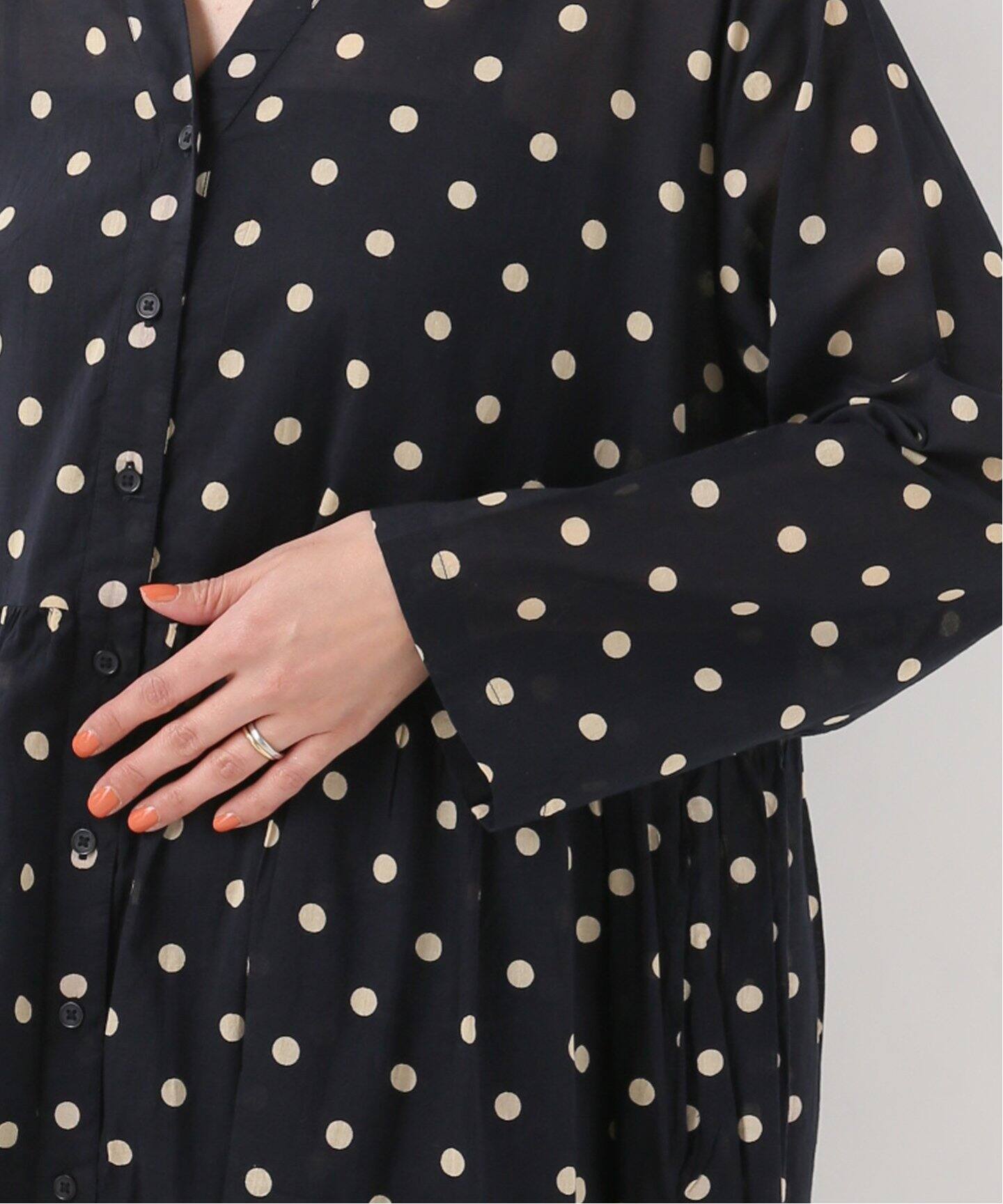 即日発送 ss ソイル ドットワンピース 完売 Soil ロングワンピース