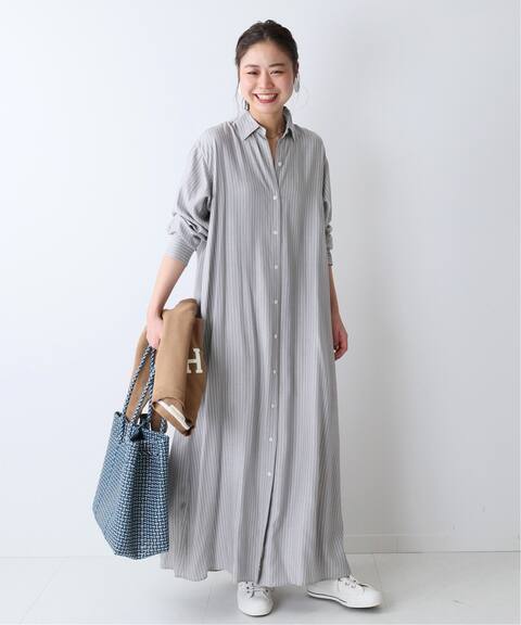キュプラストライプシャツワンピース Journal Standard Relume ジャーナルスタンダード レリューム 公式のファッション通販 Baycrew S Store