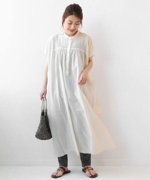 Soil ソイル Banded Collar Gathered Shirt Dress ワンピース Journal Standard Relume ジャーナルスタンダード レリューム 公式のファッション通販 Baycrew S Store