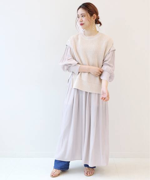 追加 ニットレイヤードアシメワンピース B C Stock ベーセーストック 公式のファッション通販 Baycrew S Store