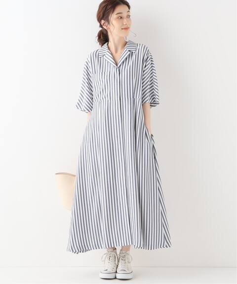 ストライプウエストマークワンピース Iena イエナ 公式のファッション通販 Baycrew S Store