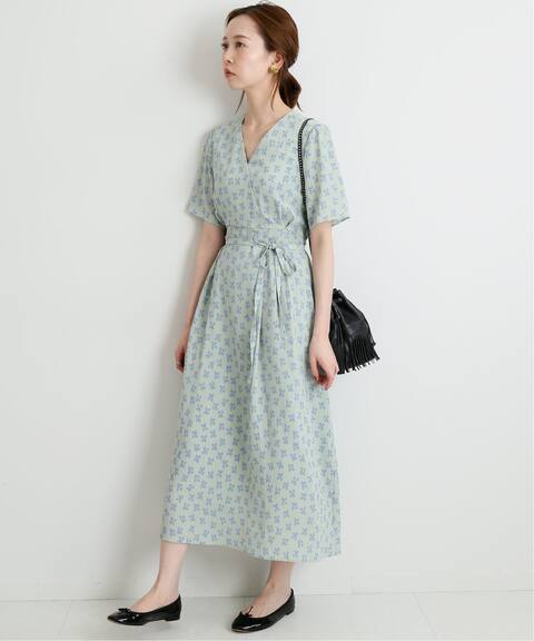 カシュクールプリントワンピース Iena イエナ 公式のファッション通販 Baycrew S Store
