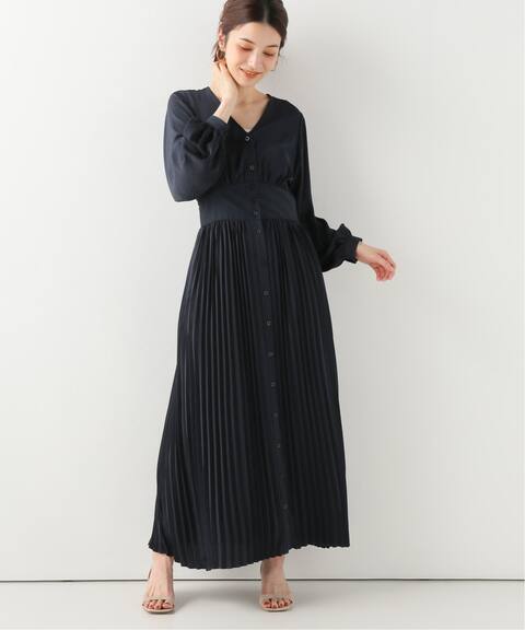 ビンテージサテンフロントボタンプリーツワンピース Slobe Iena スローブ イエナ 公式のファッション通販 Baycrew S Store