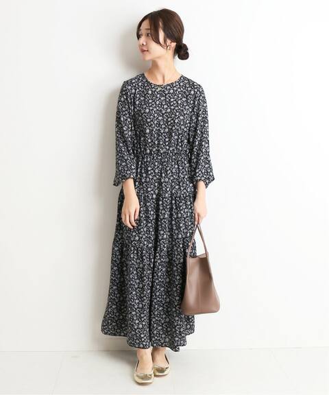 フラワープリントティアードワンピース Slobe Iena スローブ イエナ 公式のファッション通販 Baycrew S Store