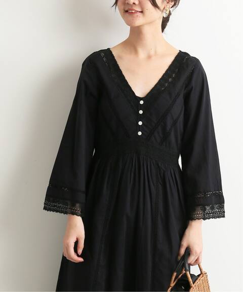 マニーレースvネックロングワンピース Slobe Iena スローブ イエナ 公式のファッション通販 Baycrew S Store