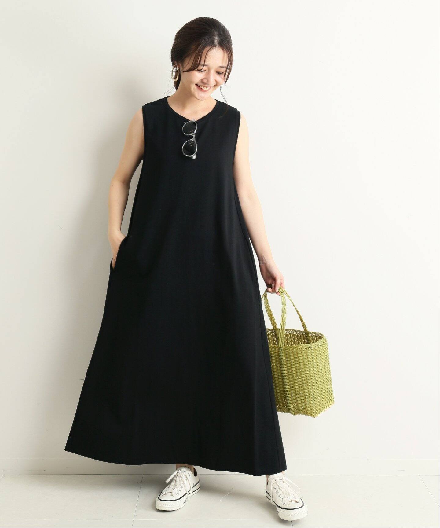 宅送 Slobe Iena 天竺ノースリーブフレアワンピース ブラック 日本最大級 Shapirolegal Com