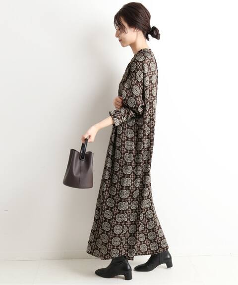 ビンテージタイル柄プリントシャツワンピース Slobe Iena スローブ イエナ 公式のファッション通販 Baycrew S Store