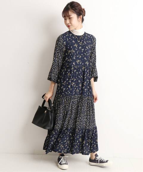 マルチパターンフラワープリントティアードワンピース Slobe Iena スローブ イエナ 公式のファッション通販 Baycrew S Store