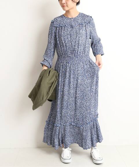 プリムラフラワープリントギャザーフレアワンピース Slobe Iena スローブ イエナ 公式のファッション通販 Baycrew S Store