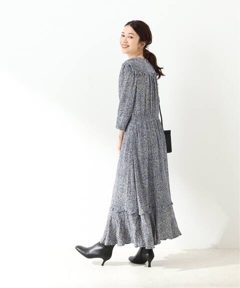 プリムラフラワープリントギャザーフレアワンピース Slobe Iena スローブ イエナ 公式のファッション通販 Baycrew S Store