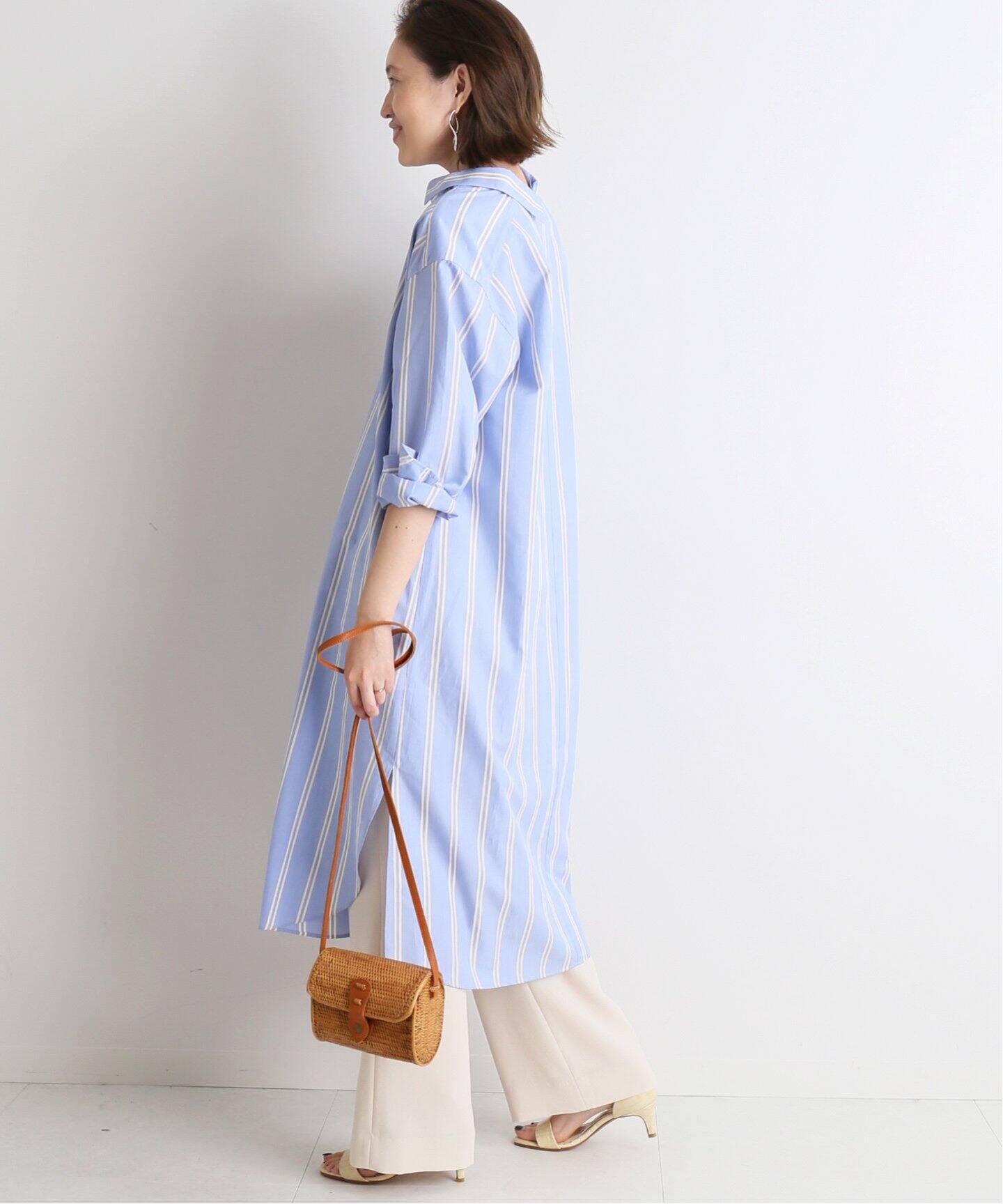 ストライプロングシャツワンピース Slobe Iena スローブ イエナ 公式のファッション通販 Baycrew S Store