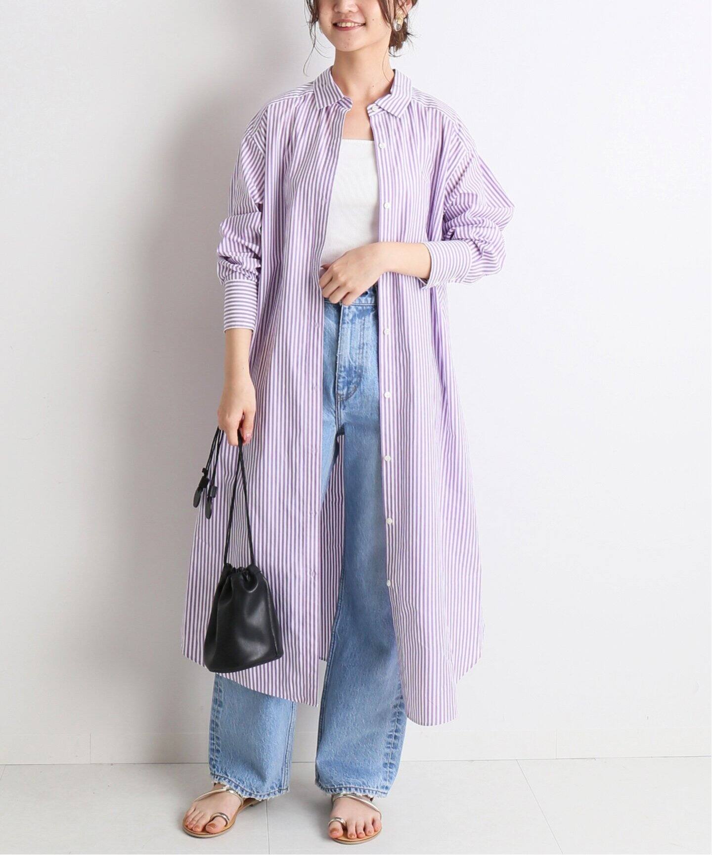 ストライプロングシャツワンピース Slobe Iena スローブ イエナ 公式のファッション通販 Baycrew S Store
