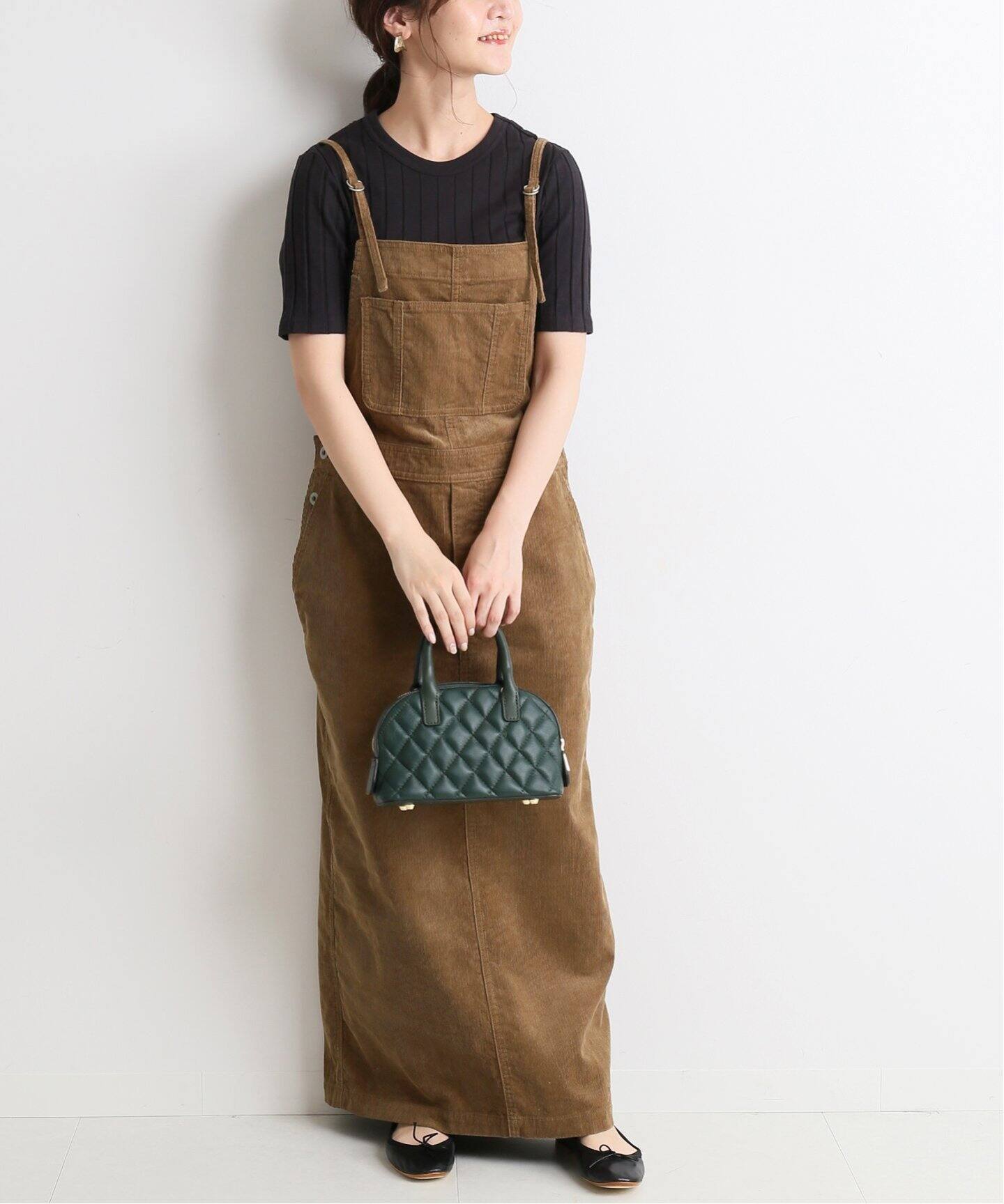 IENA SLOBE  36 ジャンパースカート サロペットスカート　キャメル IENA(イエナ)SLOBE 36 ジャンパースカート サロペットスカート
