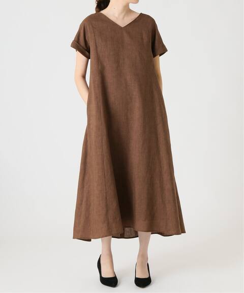 リネン混vネックロングワンピース Slobe Iena スローブ イエナ 公式のファッション通販 Baycrew S Store