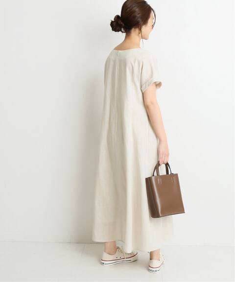 リネン混vネックロングワンピース Slobe Iena スローブ イエナ 公式のファッション通販 Baycrew S Store