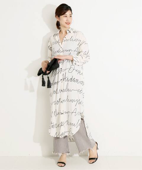 線描きプリントシャツワンピース Vermeil Par Iena ヴェルメイユ パー イエナ 公式のファッション通販 Baycrew S Store