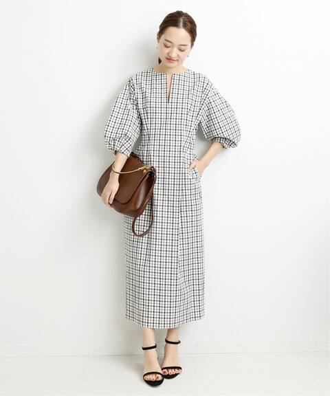 シャツ地チェックウエストシェイプワンピース Vermeil Par Iena ヴェルメイユ パー イエナ 公式のファッション通販 Baycrew S Store