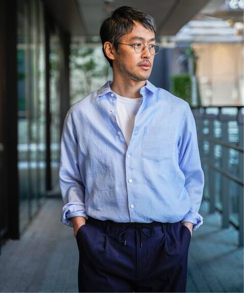 リネン レギュラーカラーシャツ Edifice エディフィス 公式のファッション通販 Baycrew S Store