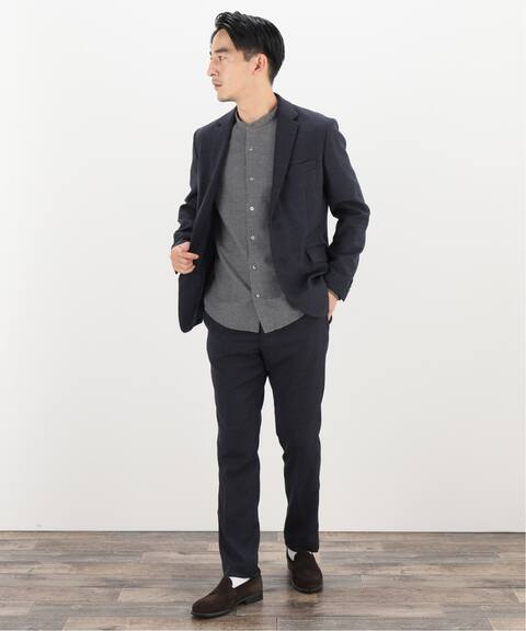 メランジ シャギーネル ノーカラーシャツ 417 Edifice フォーワンセブン エディフィス 公式のファッション通販 Baycrew S Store