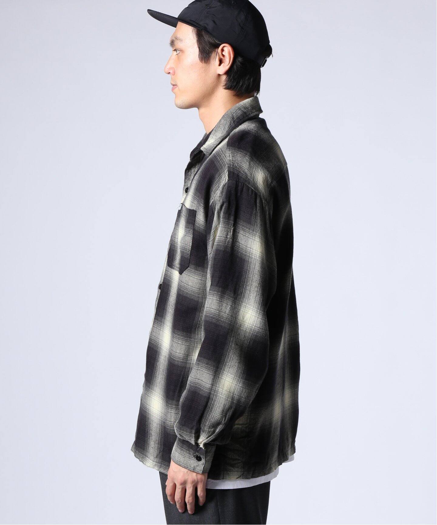 カルトップ Cal Top キャルトップ オンブレチェックシャツ ブラック ...