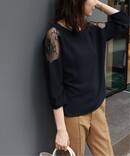 《WEB限定》パッチドレースショルダーブラウス◆