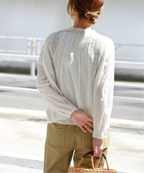 追加予約 ウォッシャブルアンティークレースブラウス Journal