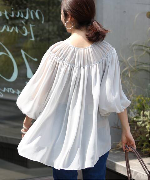 シフォンギャザーブラウス Iena イエナ 公式のファッション通販 Baycrew S Store