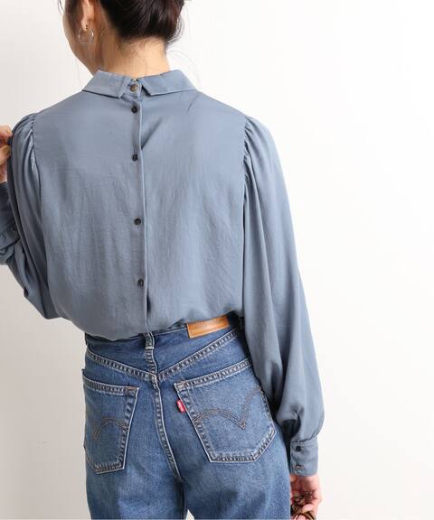 襟付きサテンシャツブラウス Slobe Iena スローブ イエナ 公式のファッション通販 Baycrew S Store