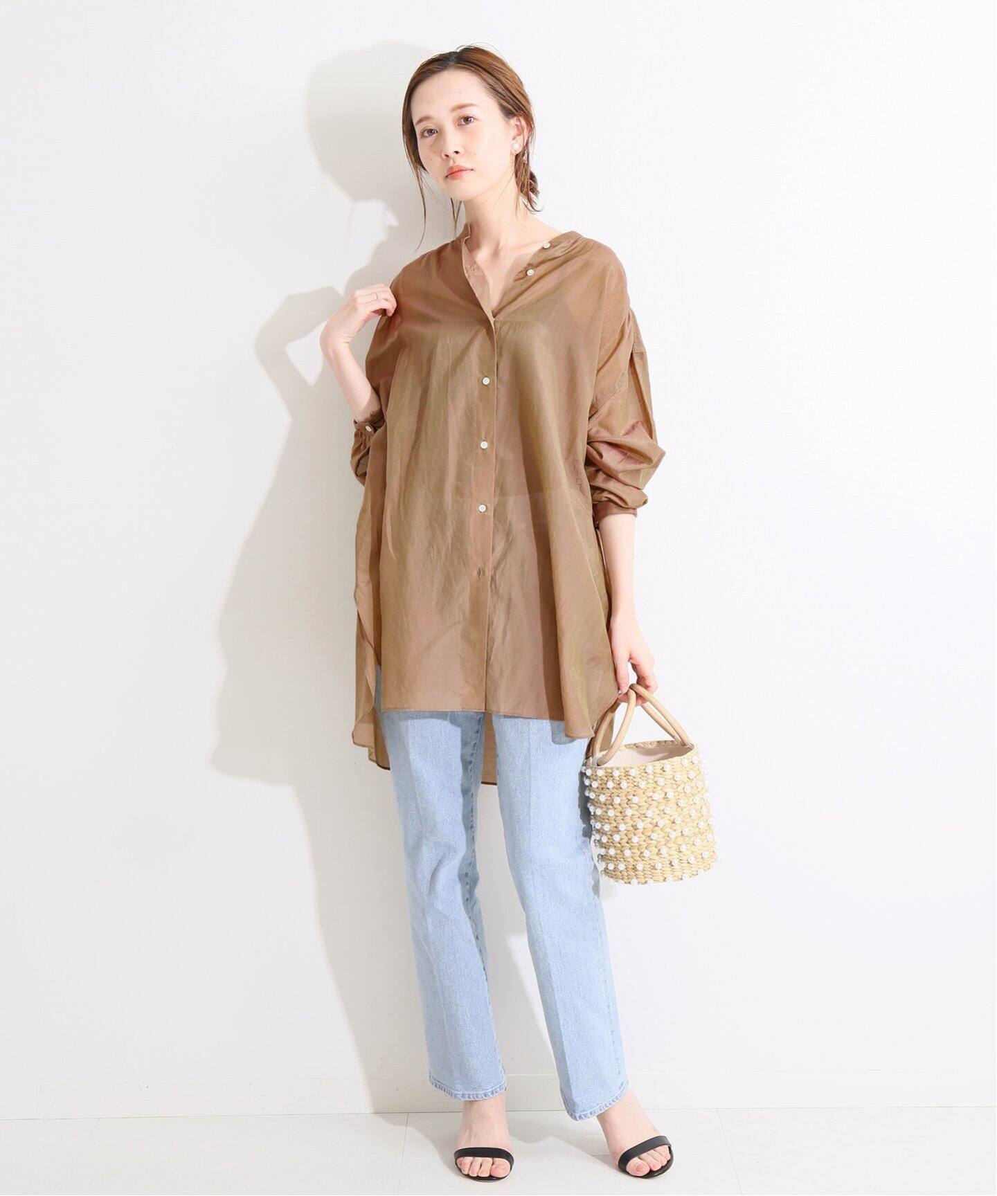 IENA LA BOUCLE コットンシルク ギャザーシャツ◇|IENA(イエナ)公式 ...